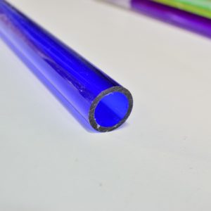 Tube plexiglas bleu foncé