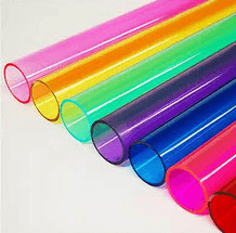 Tube plexiglas couleur